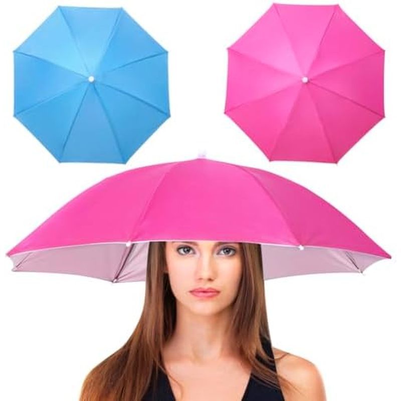Chapéu Guarda-Chuva Pacote De 2-De Pesca Dobrável Ajustável Sol Boné , Anti-UV À Prova Dwaterproof Água Mãos Livres Chuv