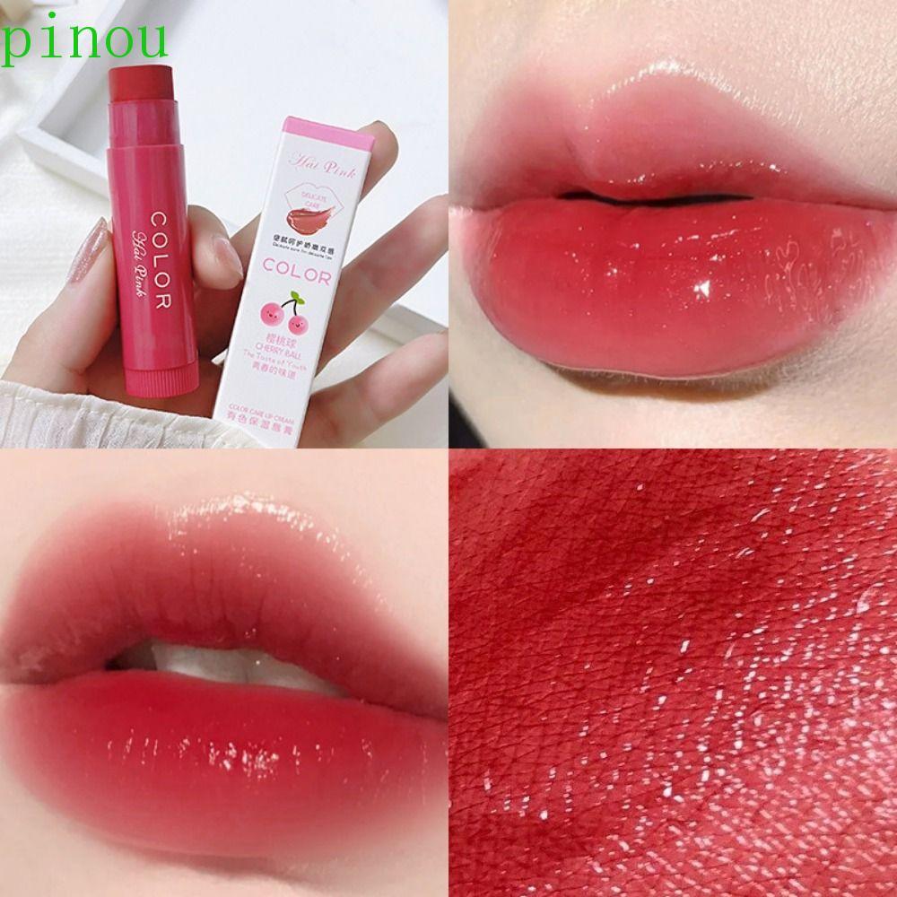 Batom Que Muda De Cor PINOU , Creme Multifuncional Para Remoção De Pele Morta , Brilho Labial Hidratante Colorido