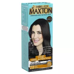 Tinta de Cabelo Maxton Kit Prático 2.8 Preto Tabaco