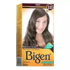 Tinta de Cabelo em Pó Bigen 57 Preto Suave 6g
