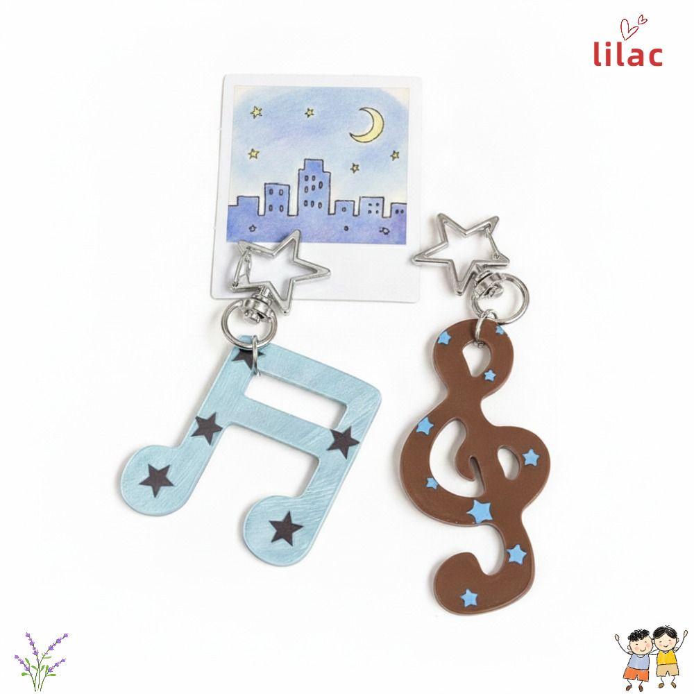 Chaveiro Musical LILAC , Pingente Acrílico Portátil , Formato De Desenho Animado De Estrela Resistente Ao Desbotamento