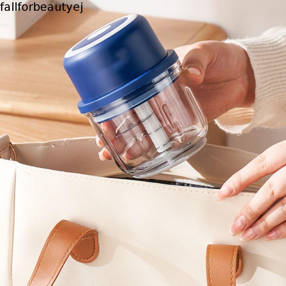 FALLFORBEAUTYEJ Mini Processador Automático De Alimentos , Picador De Alho Elétrico Multifuncional Portátil , Fácil Limp