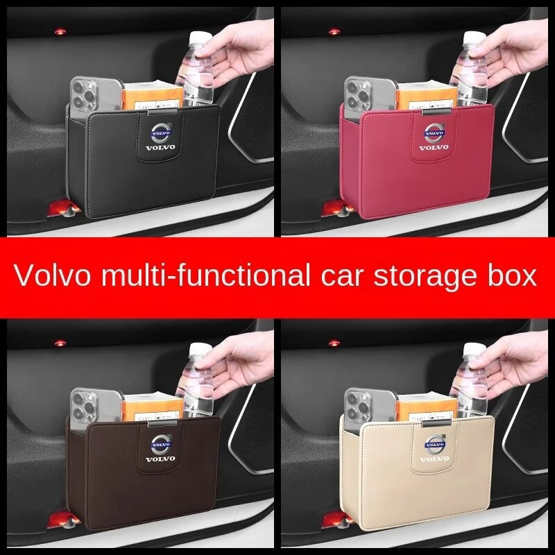 Para Volvo S40 S60 S80 XC60 XC90 V40 V50 S70 XC40 V70 S90, bolsa de carro, bolsa suspensa, caixa de lenços de papel para