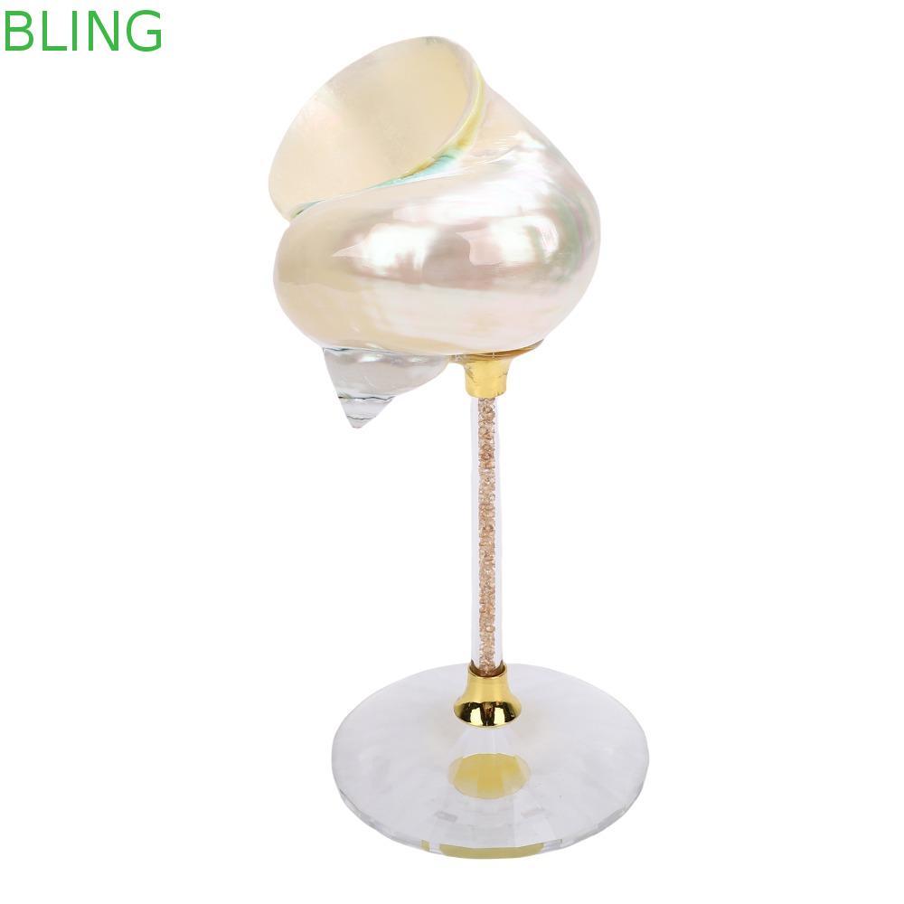 Copo De Vinho BLING Conch Shell , Taça Branca De Concha Polida , Coquetel Natural Com Base De Cristal
