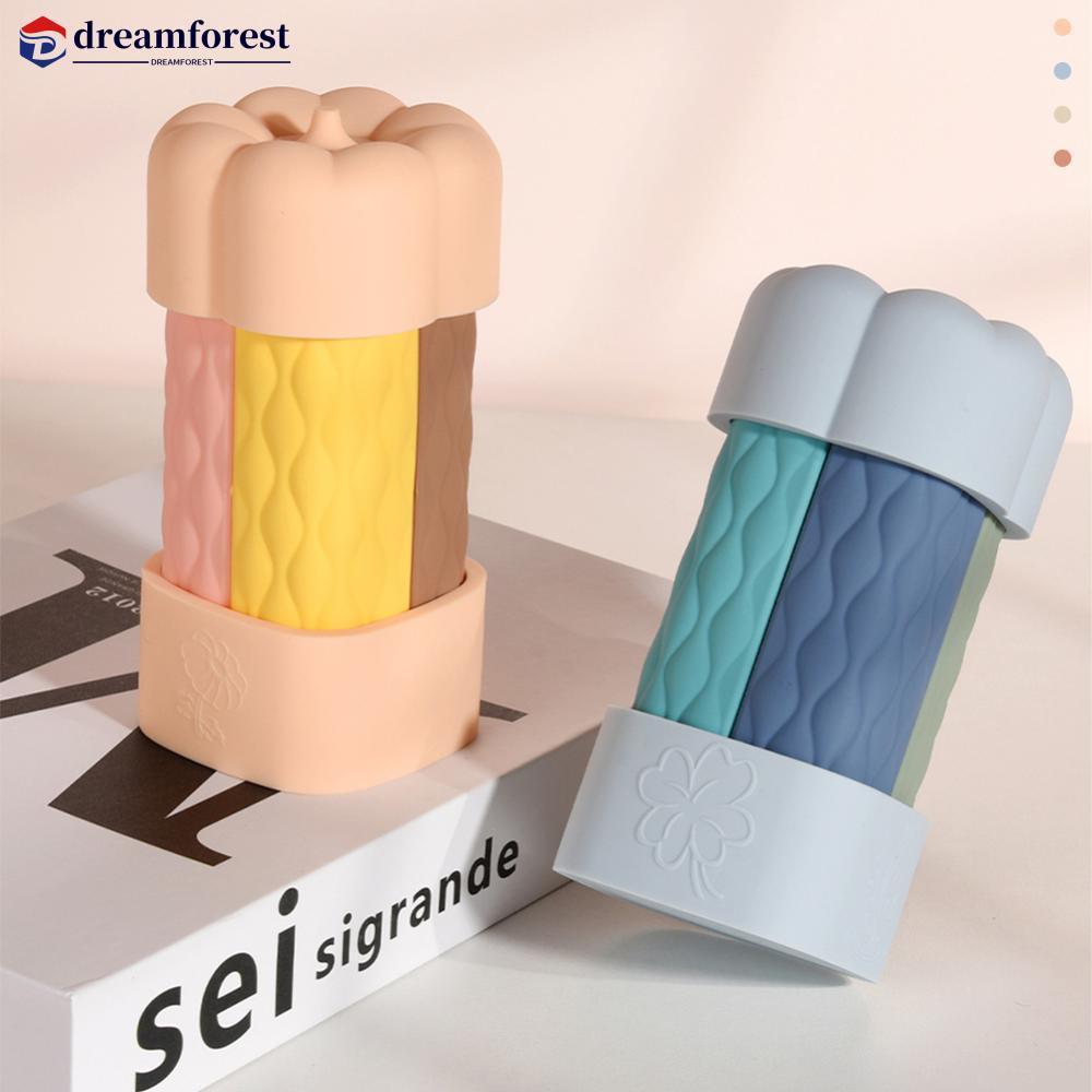 DREAMFOREST 4 Em 1 60ML Dispensador De Silicone Garrafa Squeeze Portátil Viagem Chuveiro Gel Shampoo Macaron Recarregáve