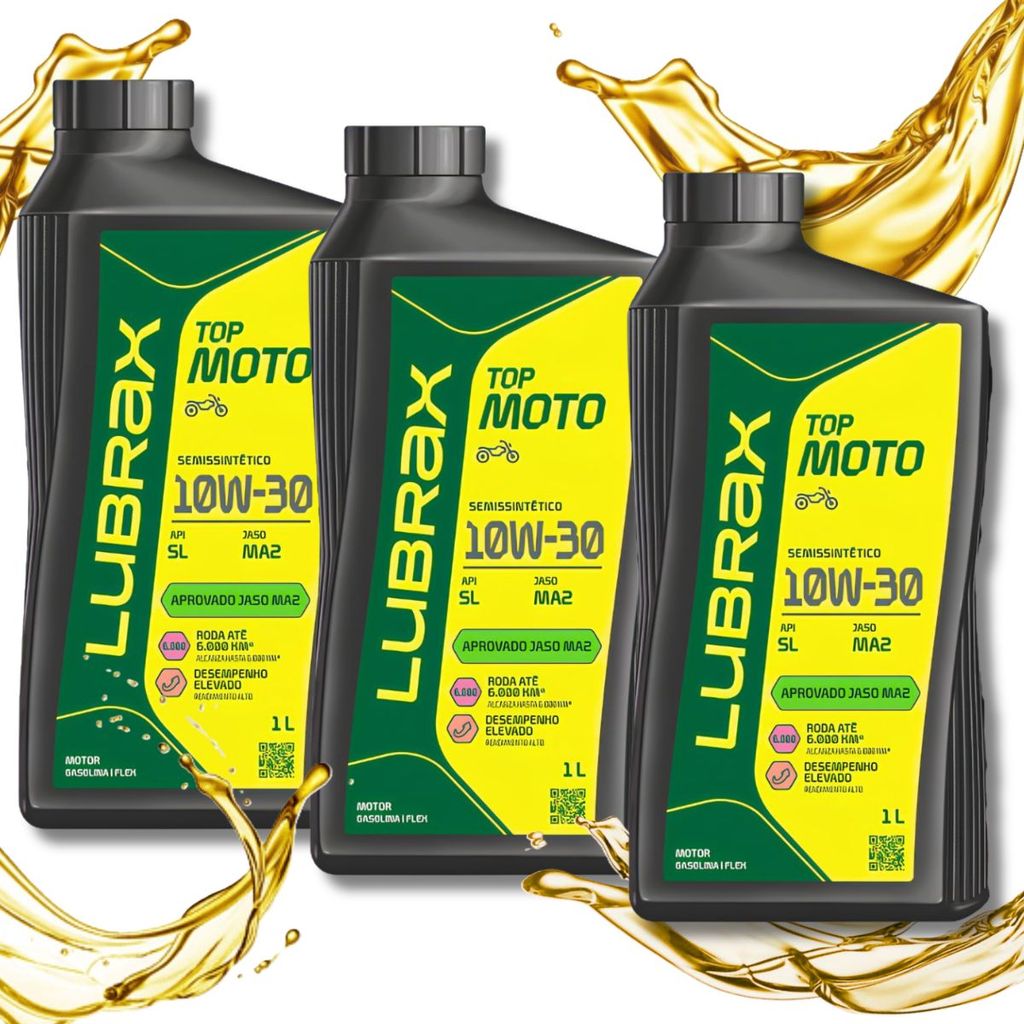 Óleo Lubrax 10w30 Semissintético Moto Top 3 Litros