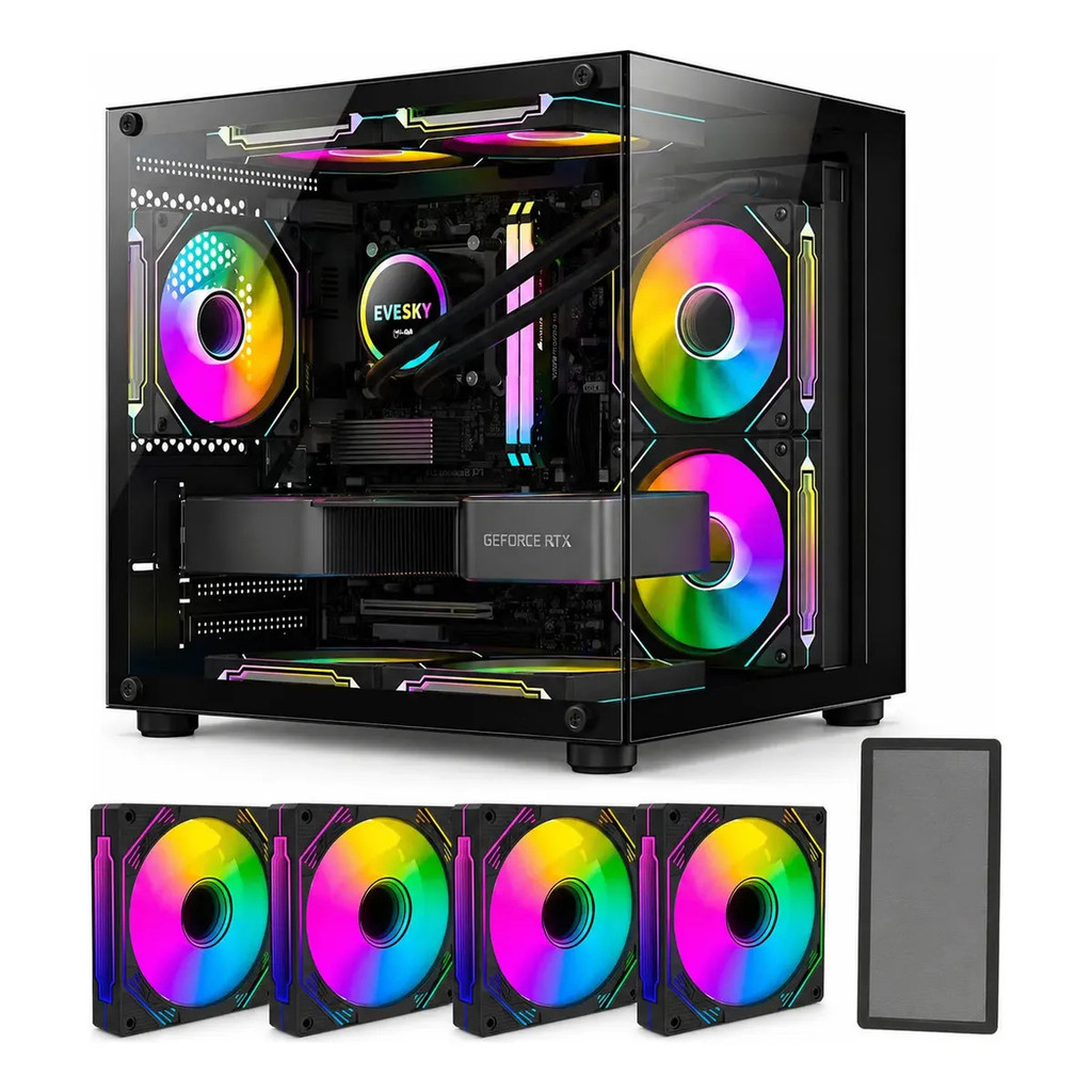 HAYOM - GABINETE GAMER AQUARIO PRETO - GB1796