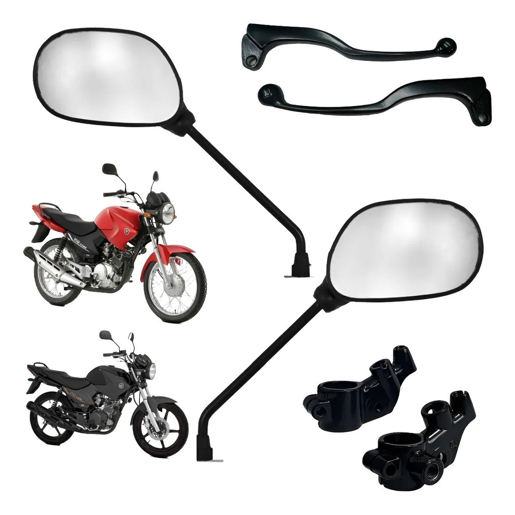 Kit Par Retrovisor Manicoto Manetes Ybr Factor 125 A Tambor