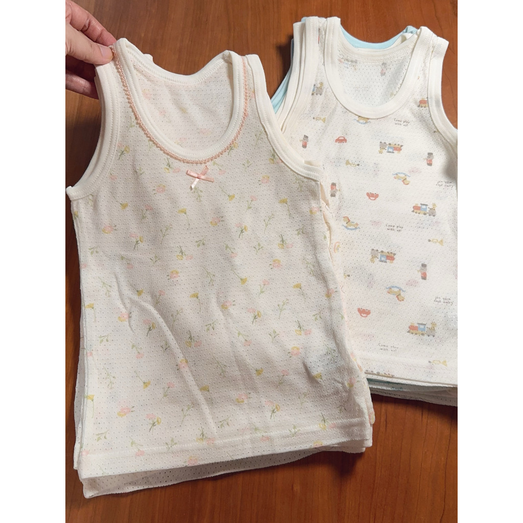 Little Trojan 80-95cm malha algodão orgânico masculino feminino bebê japonês colete fino sem mangas verão algodão puro