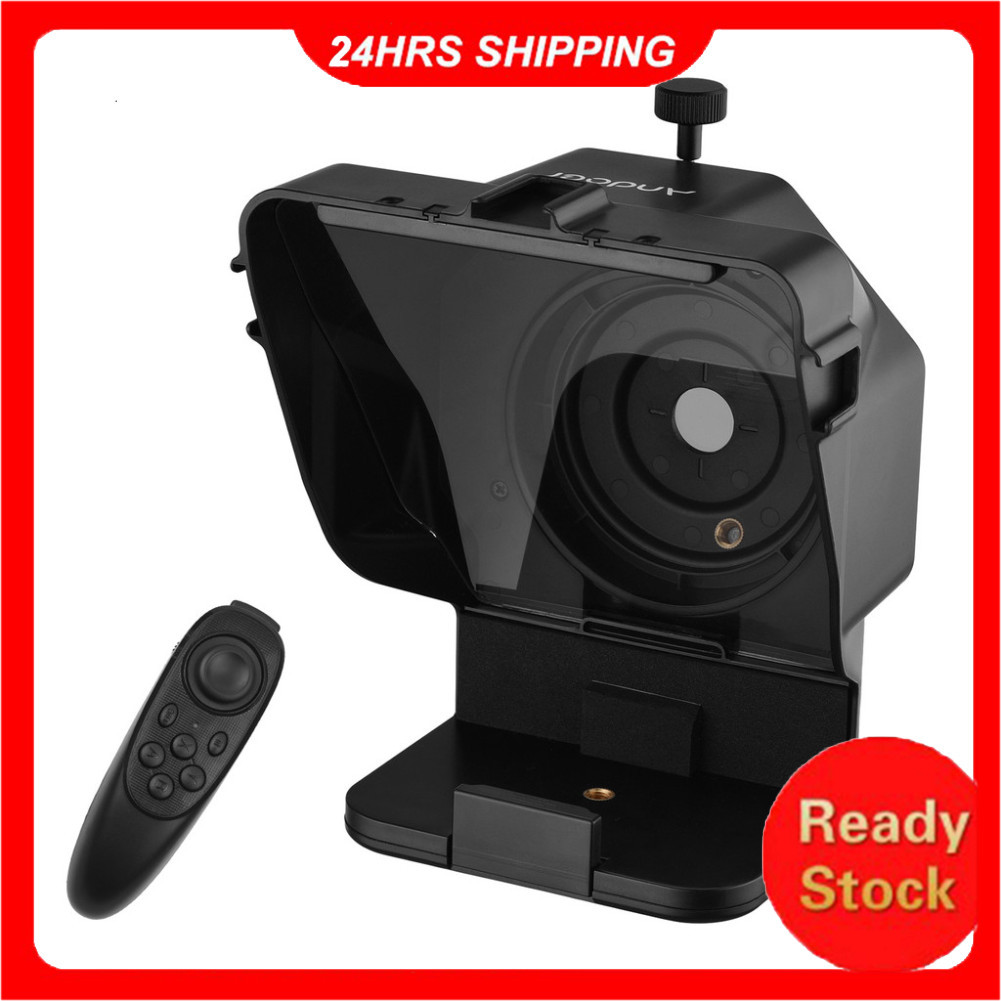 YB2 Teleprompter Andoer Smartphone Portátil Prompter Com Adaptador De Suporte Para Telefone Controle Remoto Gravação De 