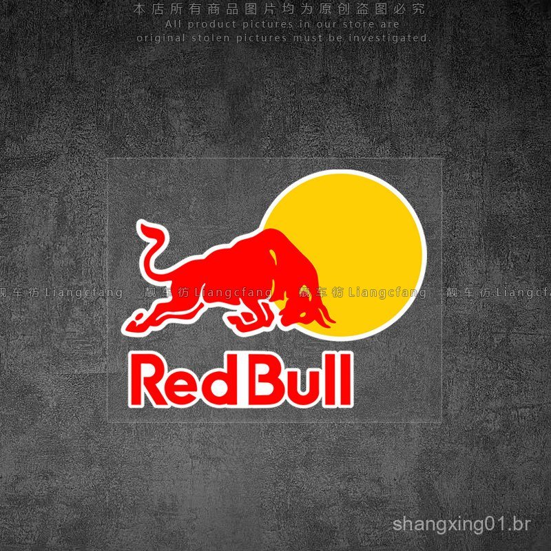 Adesivo decorativo refletivo com o logotipo do patrocinador Red Bull, adesivo decorativo para modificação e personalizaç