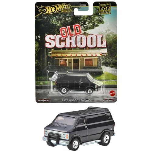 Hot Wheels Pop Culture 1979 Dodge Ram Van - Old School Van Vehicle Toy Miniature Car for Ages 3 and Up - Black HVJ38
