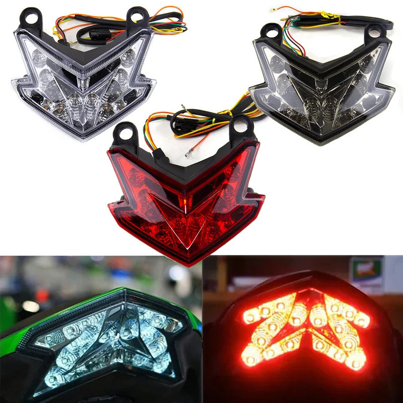Lanterna Traseira de Freio para Motocicleta Kawasaki Z800 Z125 ZX636 ZX-6R NINJA Z125 PRO, Luzes de Sinalização e Lanter