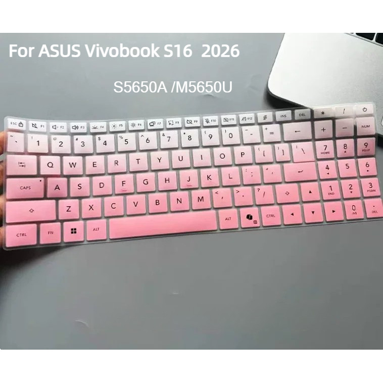Para ASUS Vivobook S16 2026 S5650A M5650U M5650G 16 Polegada Notebook Transparente Silicone Teclado Do Portátil Capa Pro