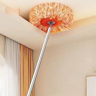 Mop De Limpeza Com Cabo Extensível Giratório Para Teto Paredes E Poeira De Casa