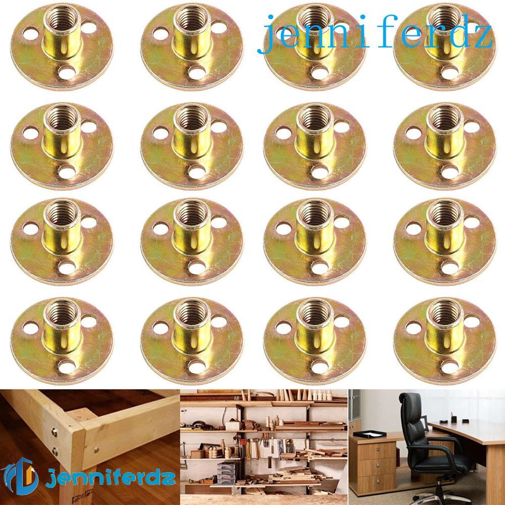 Tala De Porca De Placa De Ferro AJENNIFER 10 Peças De Porcas Em T De Hardware Para Marcenaria Com Base Redonda Acessório