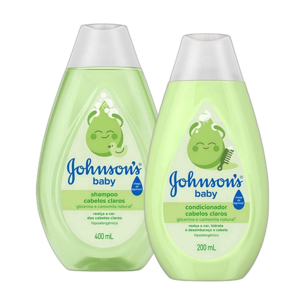 Kit Johnson's Baby Cabelos Claros - Shampoo 400ml + Condicionador 200ml