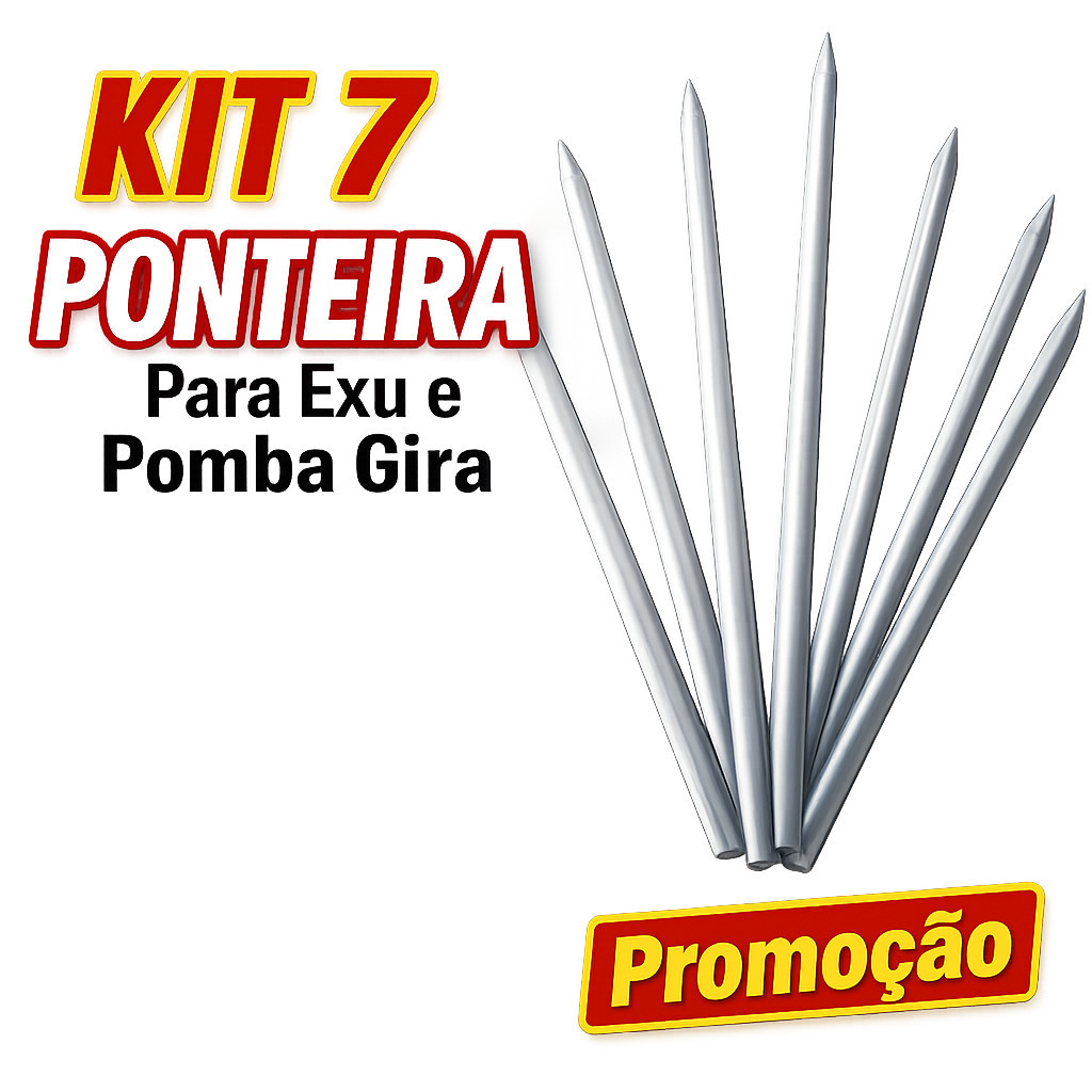 Kit Jogo de Ponteira de Exu e Pombagira 7 un assentamento umbanda e candomble Quimbanda