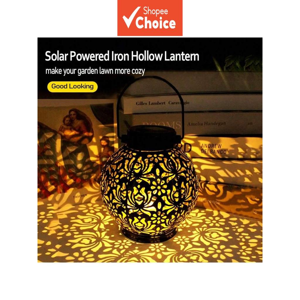 Seu novo melhor amigo para o jardim! Lanterna solar marroquina - à prova d’água, com alça para pendurar facilmente