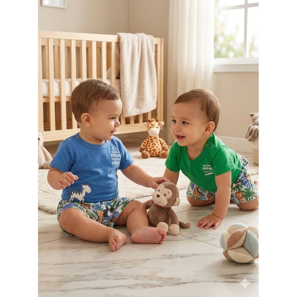 CONJUNTO MESES CAMISETA SILK E BERMUDA MOLETINHO SUBLIMADO HRRADINHOS