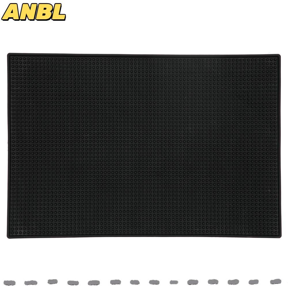 Tapete De Barra ANBL , De Borracha De Cor Preta Grossa , Fácil De Limpar 30x45cm/11.8x17.7in Antiderrapante
