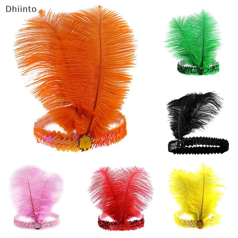 [Dhiint] Lantejoulas Pena Cristal Indiano Cocar Festa De Feriado Hairband Moda Feminina Acessórios Para O Cabelo Em