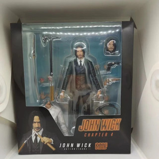 Figura de Ação Anime Mafex 212 John Wick 085 Capítulo 2 com Cão, 4 Articulações em PVC, Brinquedo Móvel SGD8
