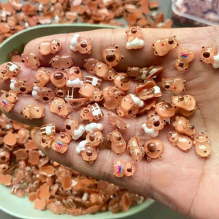 100 peças de miniaturas de capivara, ornamento de animais, decoração para jardim de fadas, decoração de mesa de casa, pa