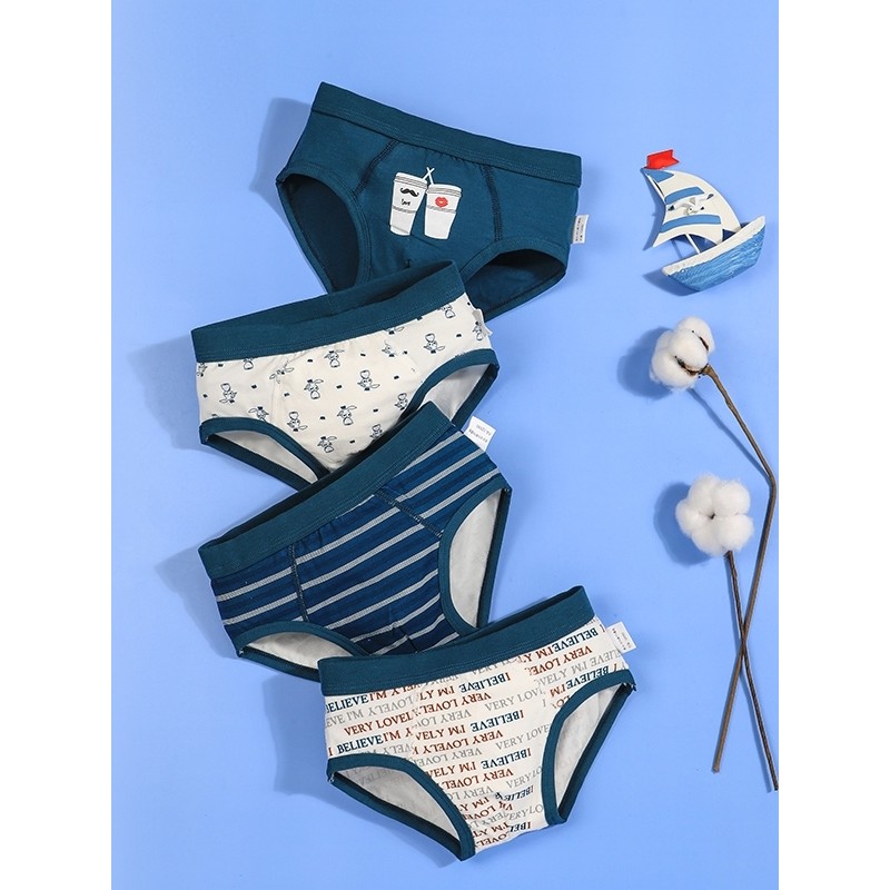 Crianças crianças cuecas meninos bebê puro algodão roupa interior Shorts meninos médio grande crianças primavera outono 