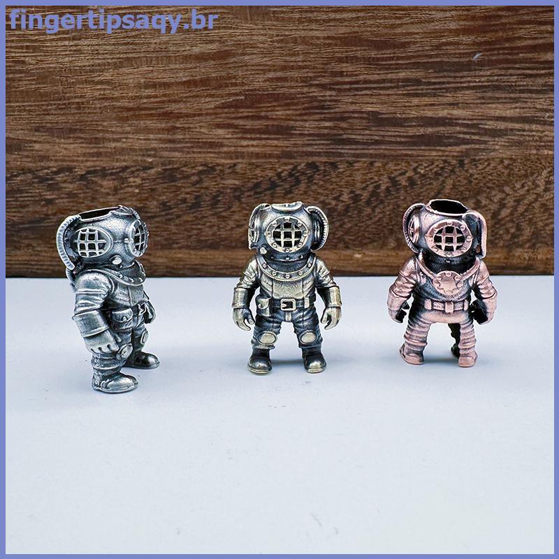 FINGE Mergulhador Estatueta Contas De Bronze DIY Paracord Tecido Pulseiras Cordão Pingentes Acessórios Ferramenta Ao Ar