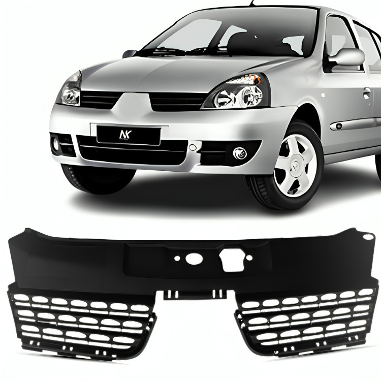 Grade Central Radiador Clio 2003 2004 2005 Preto em Oferta na Shopee