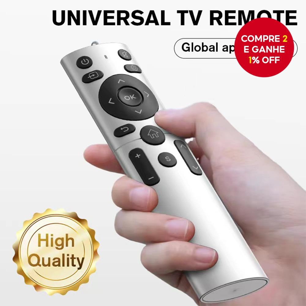 Controle Remoto Universal para TVs – Compatível com Smart, LED e LCD