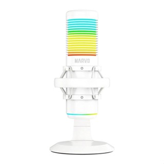 Microfone Gamer Marvo MIC-07 Blast 60, RGB, USB, Branco, MIC-07-WH em Oferta na Shopee