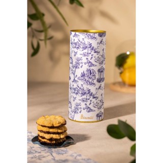 Lata Limonê Toile de Jouy - Biscoito Fubá Limão -  Biscoitê em Oferta na Shopee