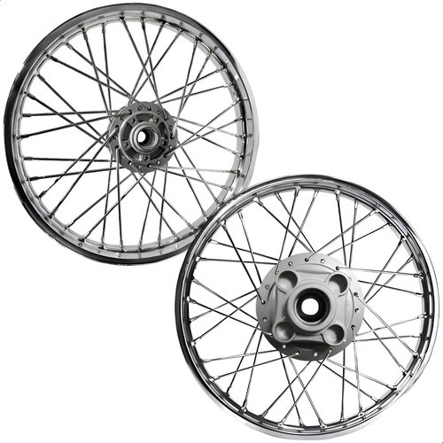 Par Roda Aro Raio 4mm Honda Ml 125 Cg 83 Á 99 Freio Á Disco