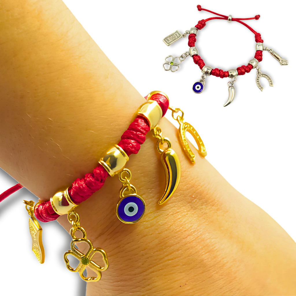 Pulseira Vermelha 7 Nós Proteção Kabbalah Modelo Exclusivo Alta Qualidade Berloques em Oferta na Shopee