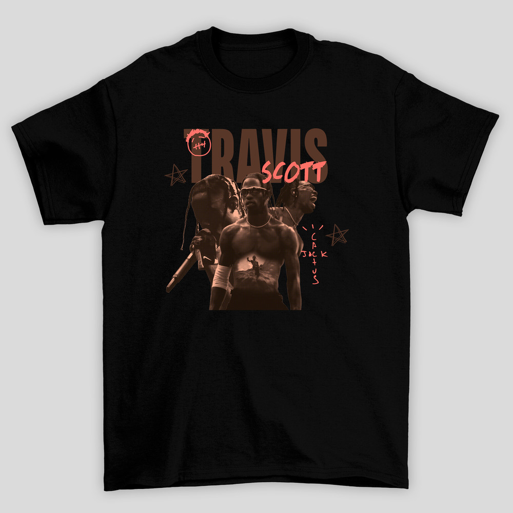 Camiseta Masculino e Feminino Camisa Básica Travis Scott Collage Algodão Premium Envio Imediato