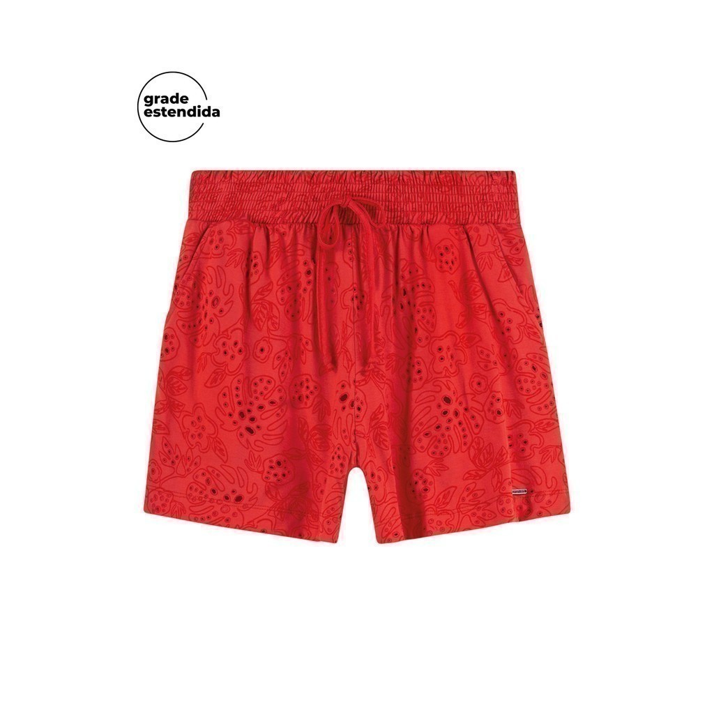 Shorts Feminino Marialícia Vermelho