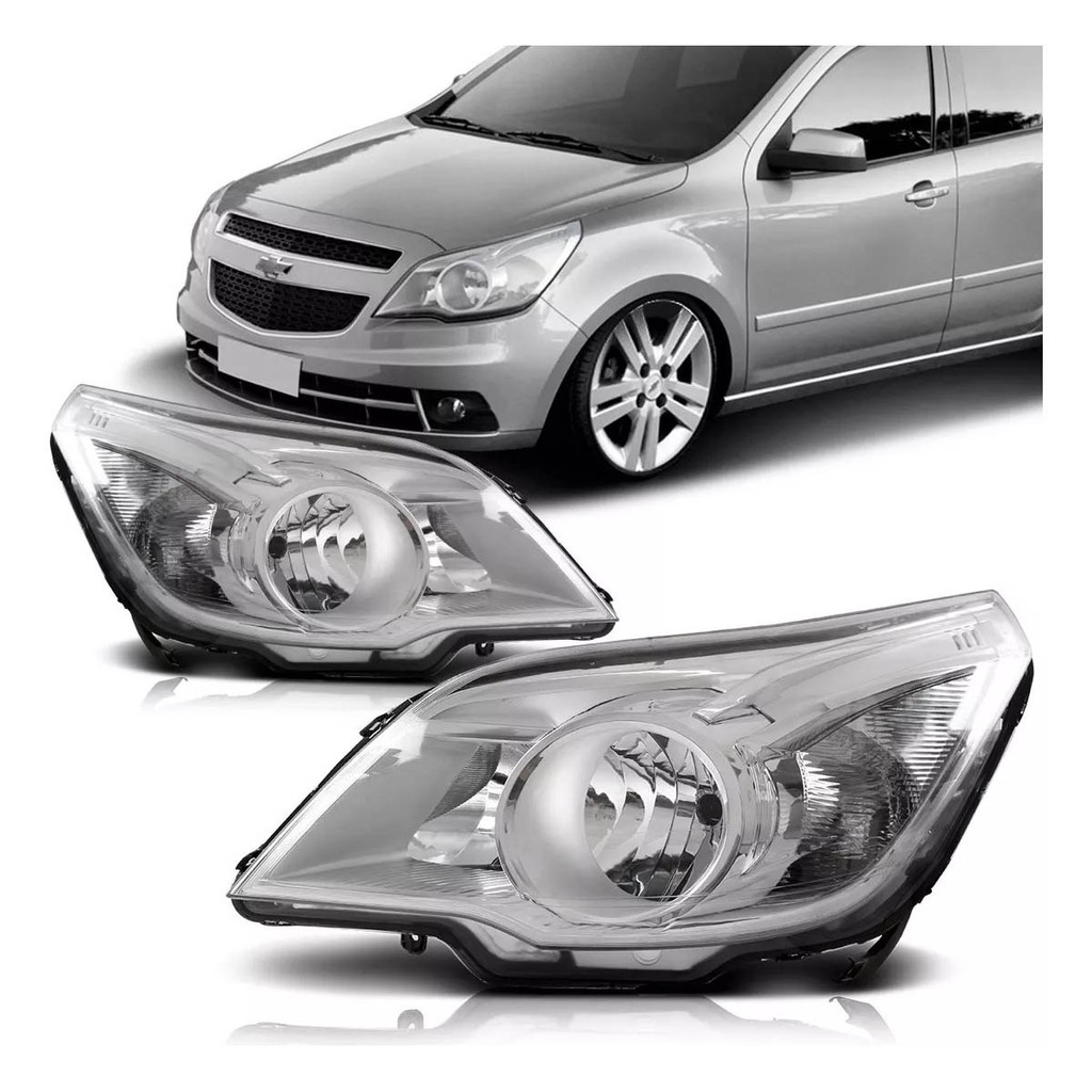 Par Farol Agile Montana 2009 2010 2011 2012 2013 2014 Foco Duplo Cromado em Oferta na Shopee