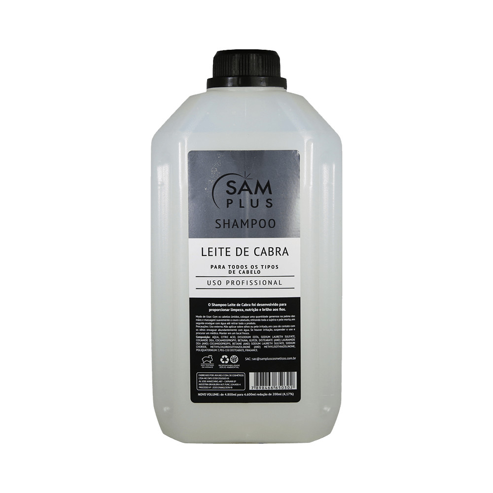 Shampoo Samplus Leite de Cabra 4800ml em Oferta na Shopee