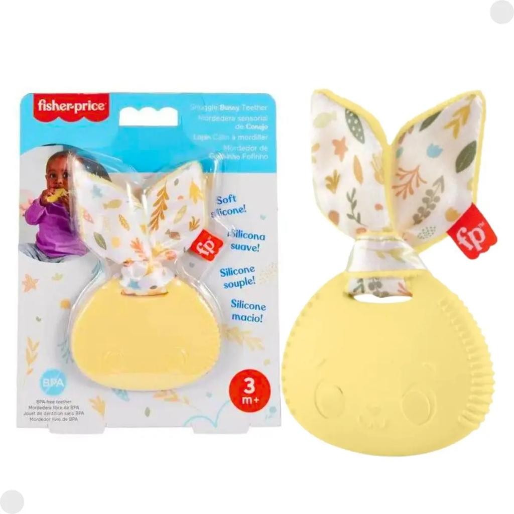 Brinquedo Mordedor Chocalho Sensimals Coelhinho Fisher Price Bebê Dentição Sensorial Original Mattel