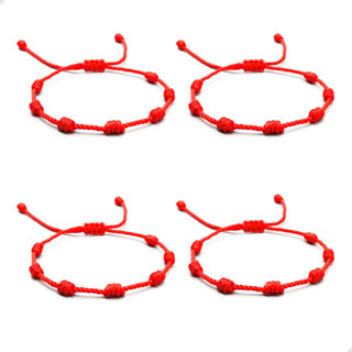 Kit 4/3/2/1 Pulseira Vermelha De Sete 7 Nós Kabbalah Af as         tar O Mal Lp Store em Oferta na Shopee