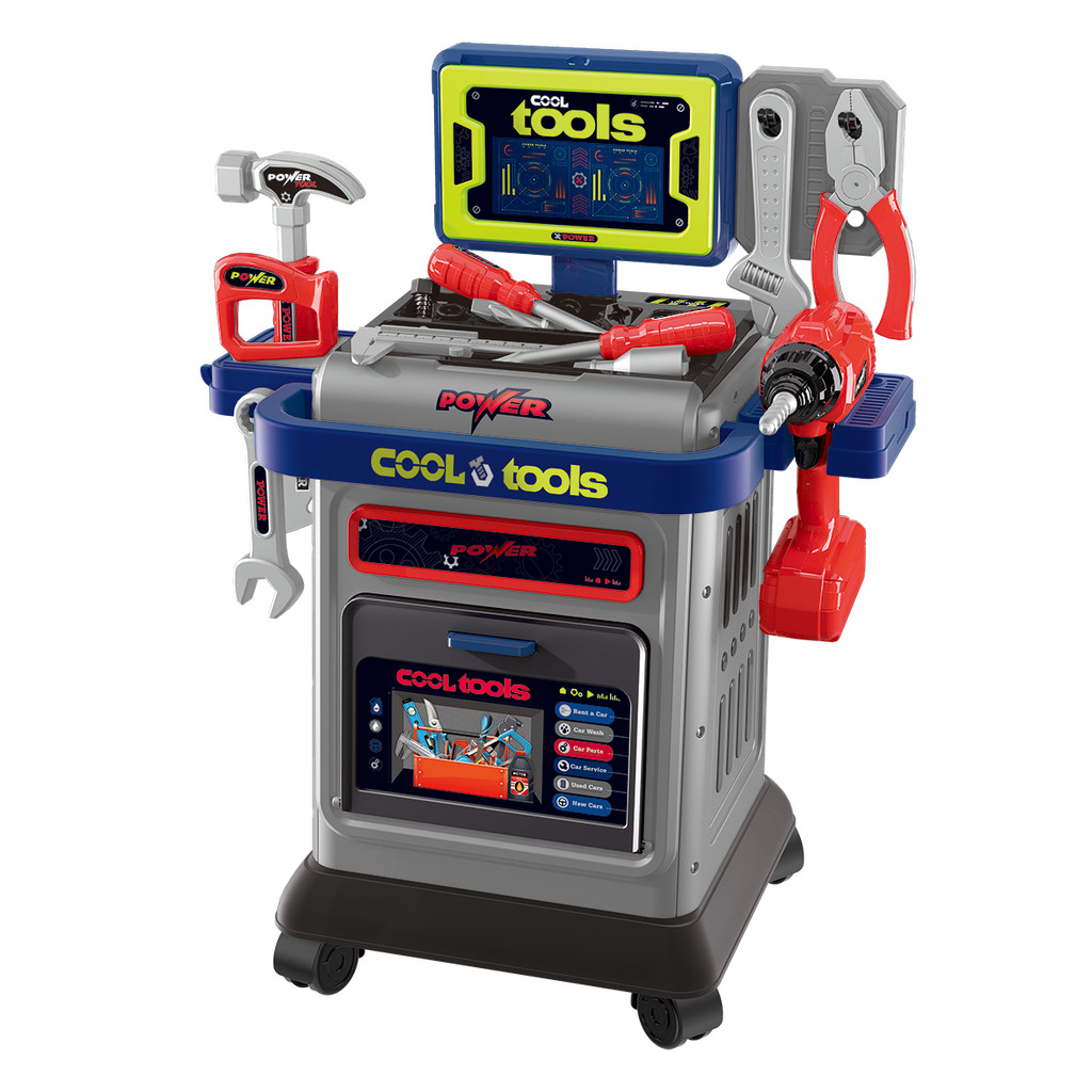 Bancada Carrinho de Ferramentas Infantil Top Tool Maxi Toys em Oferta na Shopee