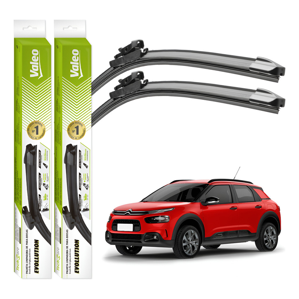 Par Palhetas Limpador Parabrisa Valeo C4 Cactus 2019 A 2024