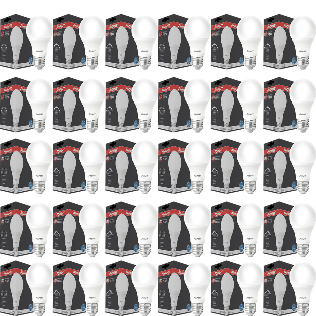 100 Lâmpadas Pera Caixa Individual Luz Branco Bivolt E27 9w em Oferta na Shopee