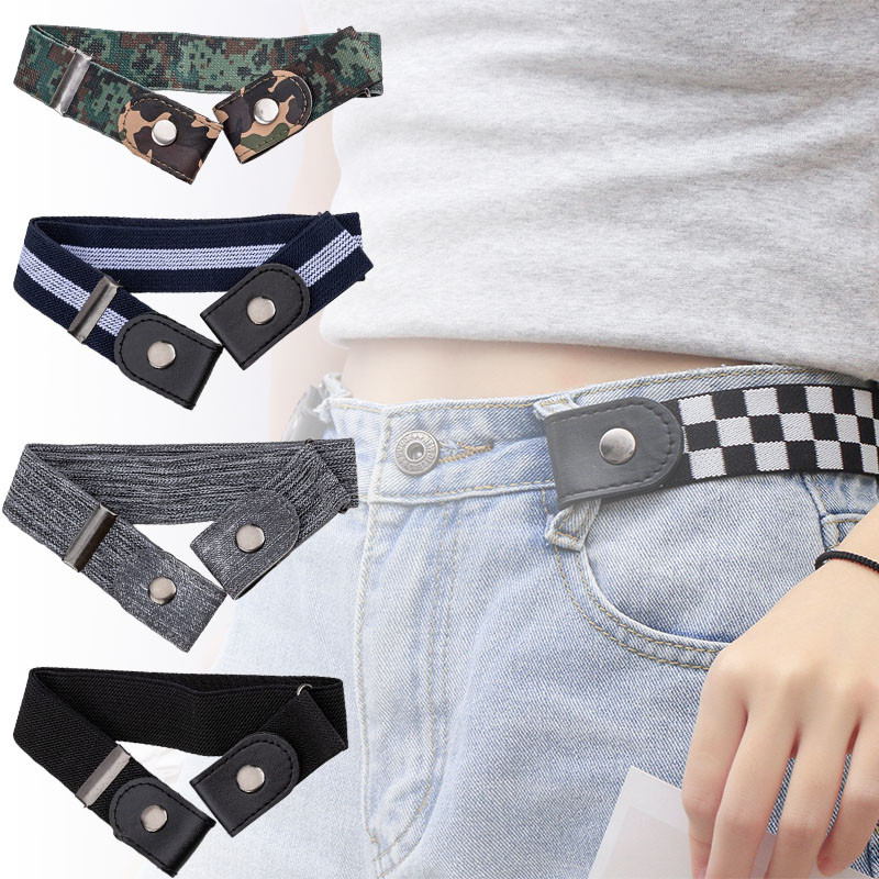 Vários Estilos De Cintos Jeans Versáteis Ajustáveis Com Elásticos Preguiçosos Invisíveis Sem Marcas