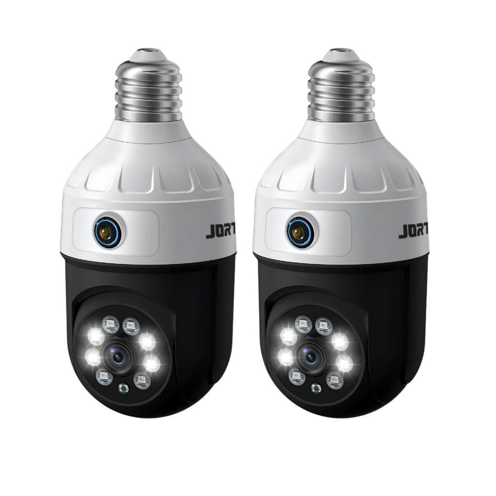 Kit 2 Câmera De Segurança Ip Wifi Full HD 2 Lentes Visão Noturna Microfone  icsee preto