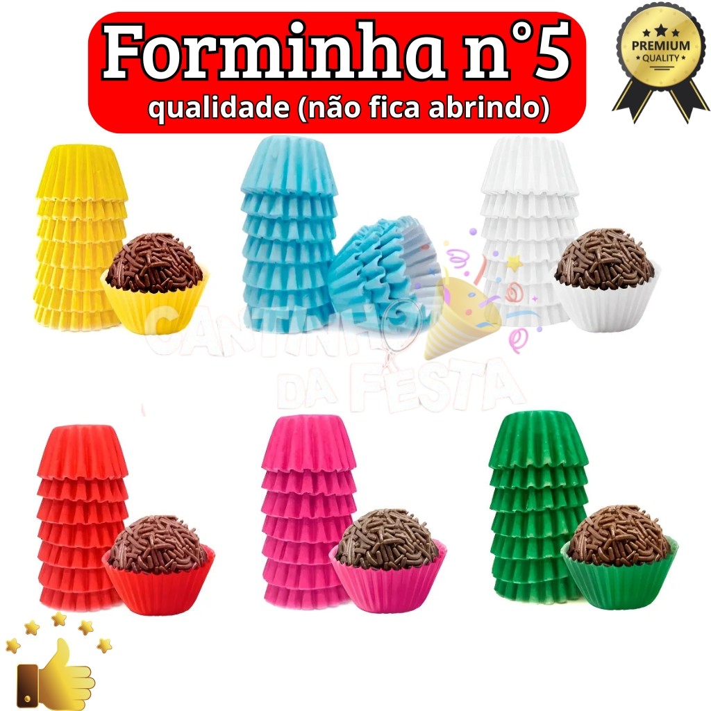 Forminha Nº5 para Doces Finos Brigadeiro Beijinho Festa Casamento Aniversário Não Abre em Oferta na Shopee