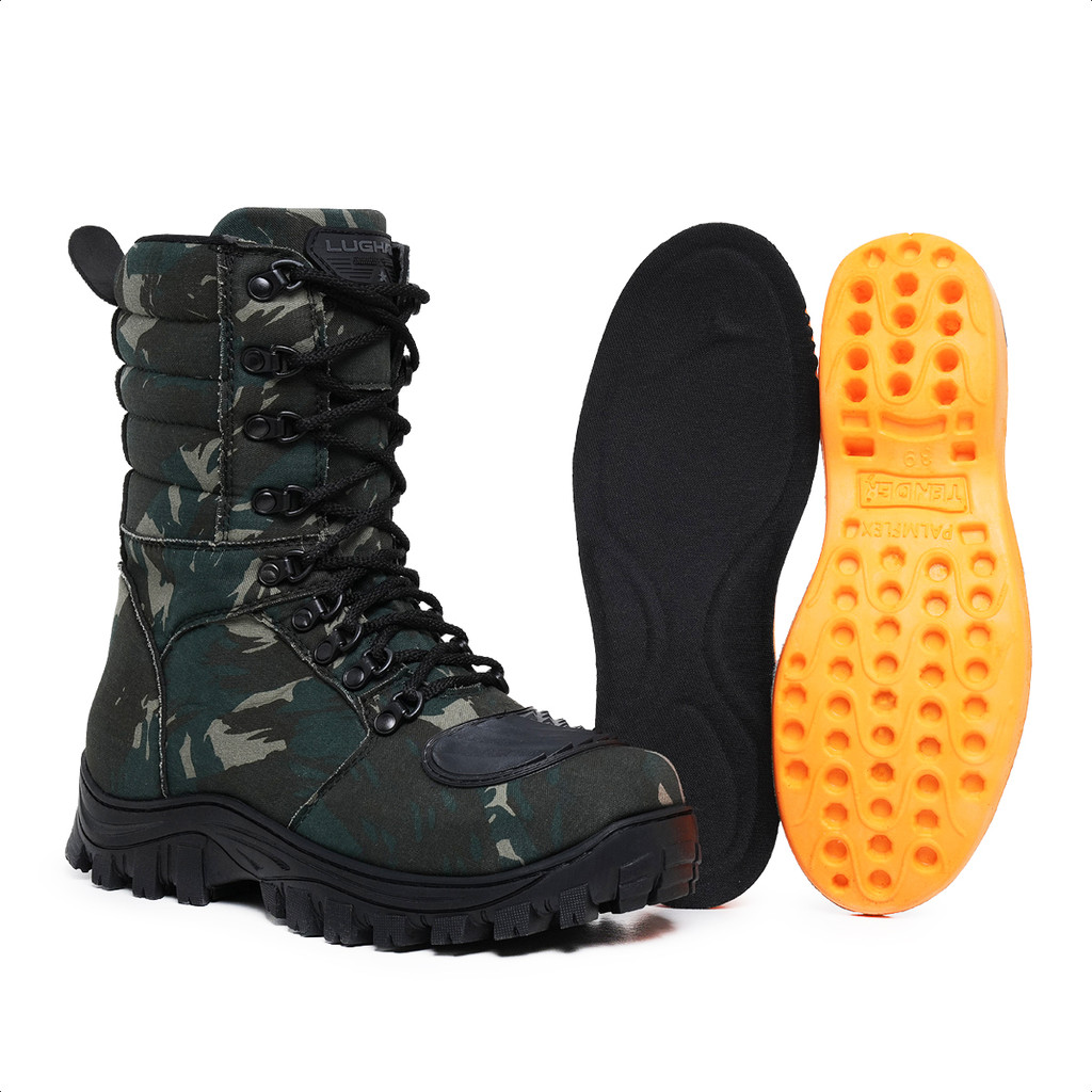 Coturno bota Militar Unisex  camuflado lançamento em Oferta na Shopee