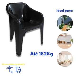 Cadeira Poltrona Comfort Plástica Resistente e Reforçada Suporta Até 182Kg Buffet Restaurante em Oferta na Shopee